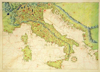 Italien, aus einem Atlas der Welt in 33 Karten, Venedig, 1. September 1553